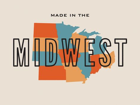 Made in the Midwest by Elias Stein Type Design Inspiration, Midwest Art, Trendy Logos, Beer Logo, Unique Logo, Typography Logo, Graphic Design Typography, Retro Design, Business Logo