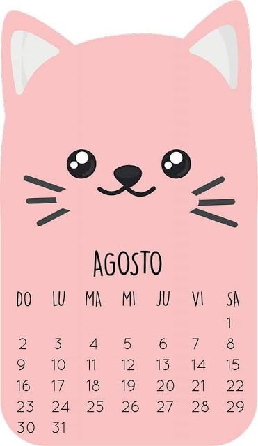 tareitas: CALENDARIO AGOSTO Bullet Journal 2020, Kawaii School Supplies, Calendar Organization, Cat Doodle, Plastic Art, Kids Calendar, 1st Day Of School, Movie Wallpapers, Bullet Journal Doodles