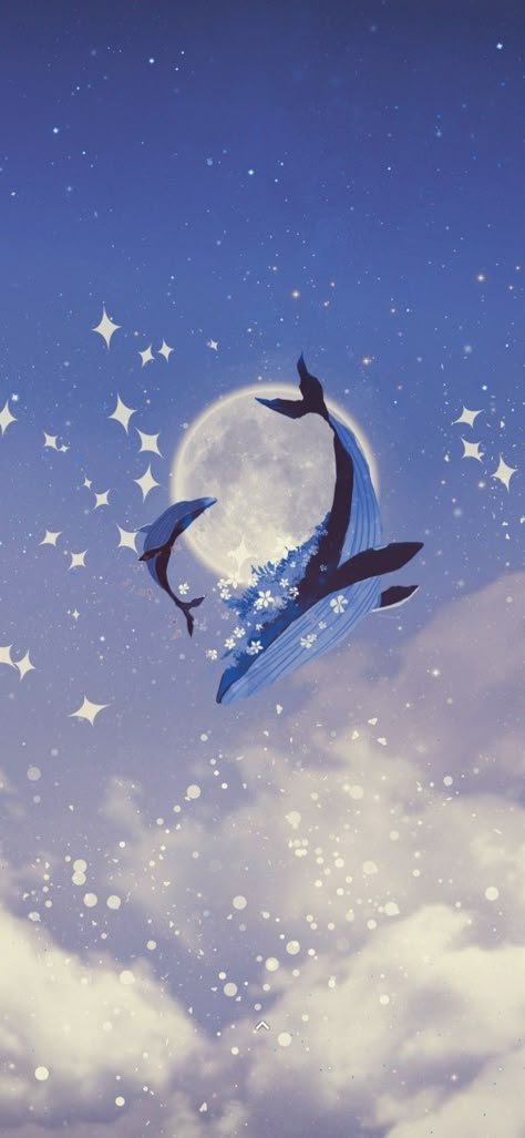 Sea Life Wallpaper, Whale Painting, Cute Blue Wallpaper, Cocoppa Wallpaper, Whale Art, Ocean Wallpaper, Cool Wallpapers Art, Dessin Adorable, Cute Patterns Wallpaper