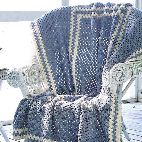 Bernat Blue Afghan Bernat Super Value Yarn, Bernat Baby Yarn, Blue Afghan, Easy Crochet Baby Blanket, Crochet Cable, Things To Crochet, Easy Crochet Patterns Free, Easy Crochet Baby, Crocheting Ideas