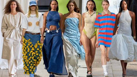 13 Copenhagen Fashion Week Spring 2025 Trends to Know 2025 Fashion Trends, 2025 Trends, Peter Jensen, 2025 Fashion, Copenhagen Fashion, Scandinavian Fashion, Slogan Tshirt, Pant Trends, Copenhagen Style