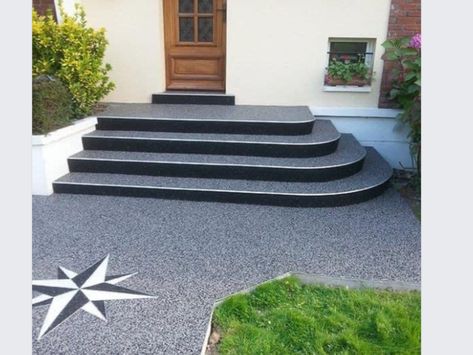 Entrance Staircase, Improve Curb Appeal, Front Door Steps, Staircase Outdoor, Front Stairs, Staircase Designs, Concrete Patio Designs, Stairs Design Interior, House Main Gates Design