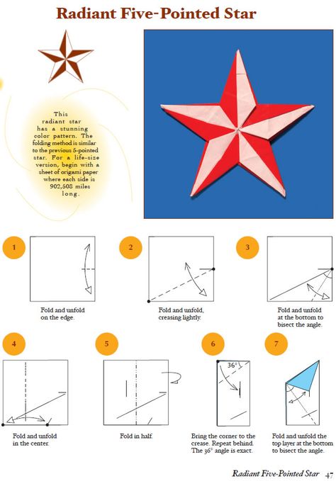 Origami star Impossible Star Step By Step, 5 Pointed Star Template, Origami Star Christmas Card, German Folded Paper Star, Pentagon Star Ornament, Origami Videos, Origami Folding, Iris Folding, Dover Publications