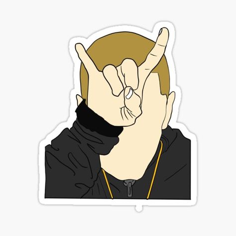 Eminem Stickers Printable, Eminem Stickers, Eminem Drawing, God Sticker, Guitar Stickers, Printable Ideas, Sticky Fingers, Poster Stickers, Printable Stickers