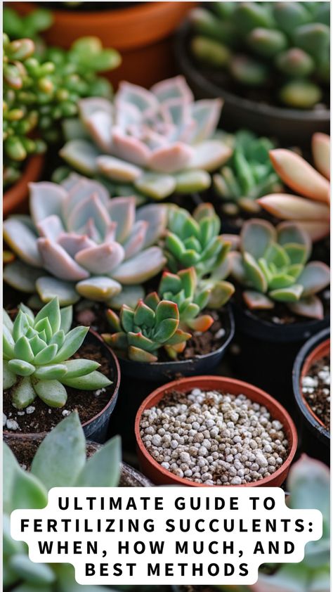 Succulents in various pots with text overlay: "Ultimate Guide to Fertilizing Succulents: When, How Much, and Best Methods". Worm Castings Tea, Succulent Fertilizer, Chicken Manure, Compost Tea, Types Of Succulents, Succulents Indoor, Liquid Fertilizer, Organic Fertilizer, Organic Matter