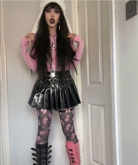 Alt Fits, Harness Fashion, Style Aesthetics, Alt Outfits, Pastel Goth, Dress With Boots, Fashion Inspo Outfits, Dress Skirt, Fashion Inspo