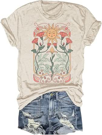 Women Adventure, Mountain Shirts, Floral T Shirt, Graphic Tees For Women, Casual Art, Mountain Shirt, T Shirt Image, Tees For Women, Boho Women