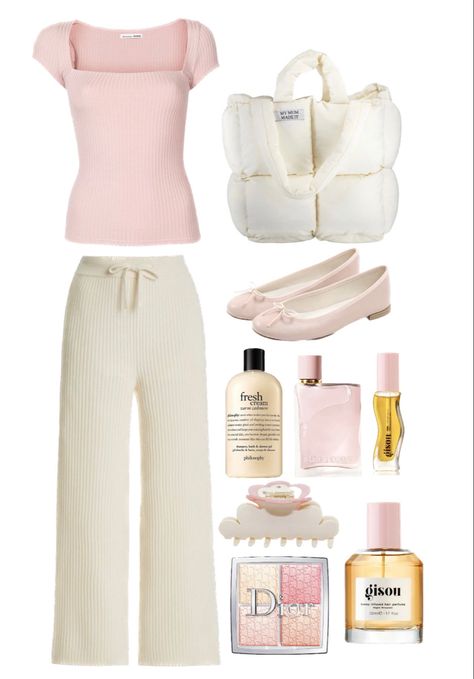 My Mum Made It Clothing, My Mum Made It Outfits, My Mum Made It Bag Outfit, Perfume Gisou, My Mum Made It Bag, Repetto Outfit, Pilates Princess Outfit, Philosophy Perfume, Soft Pink Coquette