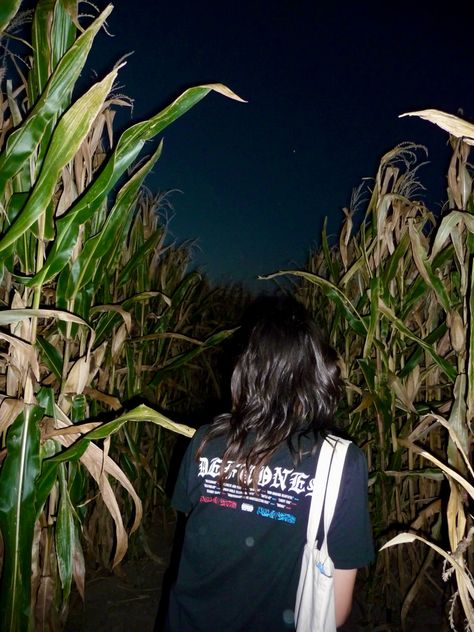 Farm Night Aesthetic, Midwest Halloween, Cornmaze Fall, Corn Maze Aesthetic, Ukulele Kids, Slasher Summer, Sky Gazing, Fantasy High, Festival Aesthetic