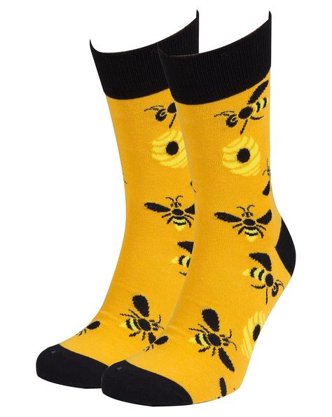 PRICES MAY VARY. 70% Combed Cotton, 27% Polyester, 3% Spandex Machine Wash ADD A FUN & FUNKY TOUCH TO EVERY OUTFIT with the Socks n Socks premium men’s cotton dress socks, which are here to dazzle everyone with their colorful design and trendy patterns! COMFORT, LUXURY & STYLE AT YOUR FEET! Our business socks for men are made from 70% super-soft cotton, 27% nylon and 3% spandex, in order to offer your feet a comfy, snug and perfect fit! Make a statement and put your best foot forward! 100% TREND Bee Sock, Sock Store, Mens Novelty Socks, Bee Lover Gifts, Halloween Socks, Bee Bee, Bee's Knees, Comfy Socks, Comfort Shoe