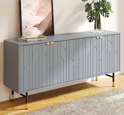 Hallway Sideboard, Art Deco Doors, Furniture For Living Room, Cabinet Table, European Doors, Modern Buffet, Sideboard Storage Cabinet, Modern Sideboard, Entryway Hallway