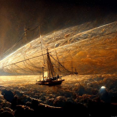 masted schooner in space near jupiter planet Jupiter Astrology, Jupiter Ascending, Jupiter Planet, Planets Art, Fantasy Art Landscapes, Our Solar System, Pretty Photos, Gods And Goddesses, In Space