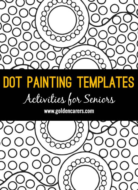 Elderly Painting Activities, Dot Art Templates Free Printable, Dotting Painting Ideas, Aboriginal Art For Kids Free Printable, Beginner Dot Painting, Dot Painting Ideas Simple, Dot Painting Patterns For Beginners Free, Metis Dot Art, Dot Painting Ideas Patterns