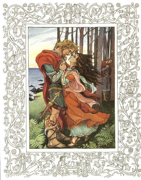 RESERVED FOR JESS Canterbury Tales by HeatherwoodArtPrints Old Story Book, Medieval Couple, Trina Schart Hyman, Modern Fairy, Saint George And The Dragon, Canterbury Tales, Fairytale Aesthetic, Hybrid Art, Science Fiction Illustration