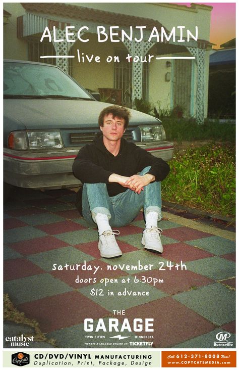 Twin Cities Minnesota, Alec Benjamin, Tour Posters, Bedroom Posters, Twin Cities, Room Posters, Cool Posters, Atlanta Ga, Music Poster