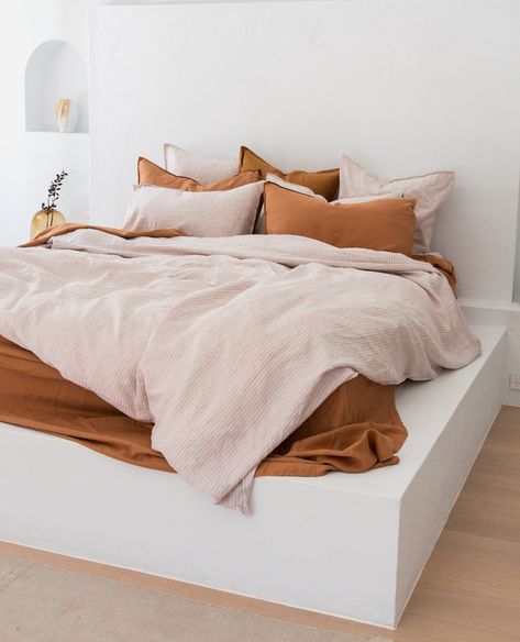 The Sheet Society | Bedding Worth Dreaming About Cozy Room Bedroom, Sheet Society, Trendy Bedroom Ideas, Zen Bed, Mood Board Bedroom, Make The Bed, Earthy Bedroom, Bedroom Bliss, Quilt Covers