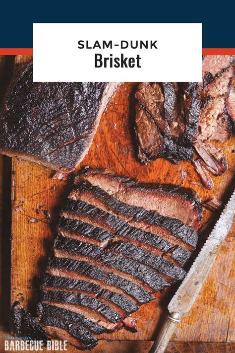 Slam Dunk Brisket - Here's how to smoke a perfect brisket every time. Brisket recipe from Steven Raichlen. Texas Style Smoked Beef Brisket, Smoked Beef Brisket Recipes, Slow Smoked Brisket, Brisket Recipes Smoked, Steven Raichlen, Brisket Recipe, Beef Brisket Recipes, Bbq Brisket, Smoked Beef Brisket