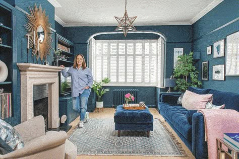 Medium Blue Living Room, Hauge Blue Living Rooms, Blue Sofa Living Room Colour Schemes Color Pallets, Oval Room Blue Living Room, Blue Sitting Room Ideas, Inchyra Blue Living Room, Warm Blue Living Room, Stiffkey Blue Living Rooms, Blue Lounge Ideas