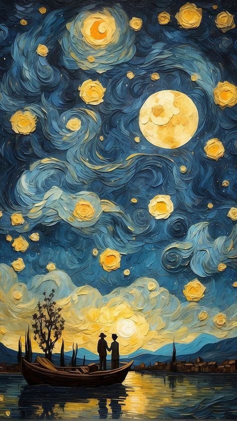 Flint Rider, فنسنت فان جوخ, Van Gogh Wallpaper, Starry Night Wallpaper, Dark Painting, Starry Night Art, Melbourne Art, Birth Of Venus, Sandro Botticelli