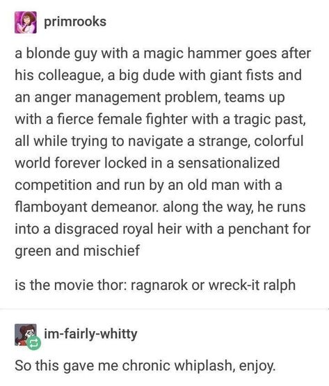 Magic Hammer, Marvel Tumblr, Disney Poster, Collateral Beauty, Thor Ragnarok, Colorful World, Fandom Crossover, Dc Memes, Wreck It Ralph