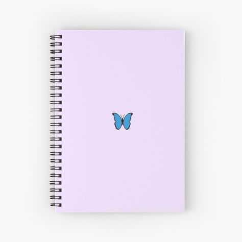 Blue Aesthetic Butterfly, Cute Notebooks For School, Aesthetic Notebooks, Notebook Aesthetic, Cute Spiral Notebooks, Girl School Supplies, Aesthetic Notebook, Notebook School, School Suplies