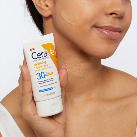 CeraVe's Sheer Tinted Mineral Sunscreen, Hydrating Face Sunscreen, Tinted Moisturizer With SPF 30, Essential Ceramides, Safe and Gentle Formula, Niacinamide, Hyaluronic Acid, Ceramides, Zinc Oxide, Titanium Dioxide, Paraben Free, Fragrance-Free, Noncomedogenic. Tinted Mineral Sunscreen, Cerave Skincare, Trending Skincare, Clear Skin Tips, Zinc Oxide, Titanium Dioxide, Face Hydration, Moisturizer With Spf, Mineral Sunscreen