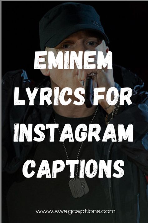 Looking for catchy Instagram captions? Dive into Eminem's latest albums and find the perfect lyrics to elevate your posts! From "Kamikaze" to "Music to be Murdered By," this article unveils the best Eminem verses to make your captions stand out. Tap now for lyrical inspiration! #EminemLyrics #InstagramCaptions #Kamikaze #MusicToBeMurderedBy #LyricalInspiration Catchy Song Lyrics, Eminem Captions Instagram, Lyrics For Captions Instagram, Eminem Captions, Best Rap Lyrics For Captions, Quotes From Songs Lyrics Rap, Song Lyric Tattoos Music Quotes, Rap Lyrics Captions, Dark Song Lyrics