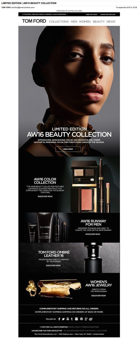 Makeup Email Design, Beauty Email Design, Product Editorial, Email Layout, Mailer Design, Product Styling, Email Design Inspiration, Luxury Cosmetics, Email Branding