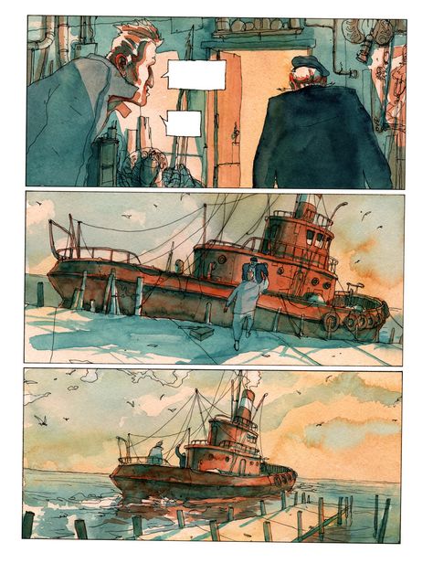 The Man Without Dream on Behance Watercolor Comic Illustration, Watercolor Graphic Novel, Watercolor Comic Art, Comic Watercolor, Watercolor Comic, Indie Comics Art, Graphic Novel Illustration, Novel Illustration, Indie Comics