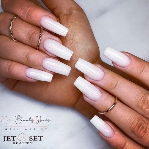 1,074 Likes, 2 Comments - Jet Set Beauty GmbH (@jet_set_beauty_nails) on Instagram: “Milky 3in1 Builder Porcelain 💗 @mel_beautynails @jet_set_beauty_nails #jetsetbeauty #whitenails…” Easy Build, Like And Share, White Nails, Beauty Nails, Jet Set, Snow White, Porcelain, I Love, Nails