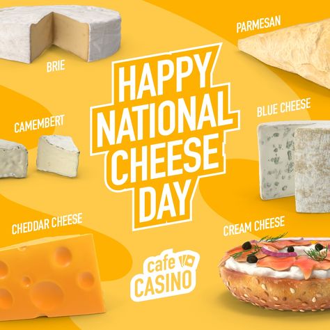 🧀 Happy National Cheese Day 🧀 Can you spot your favorite cheese? Let us know! ⬇ Cheese Advertising, National Celebration Days, National Cheese Day, Cheese Day, Reel Ideas, Celebration Day, Lovers Day, Types Of Cheese, Cheese Lover