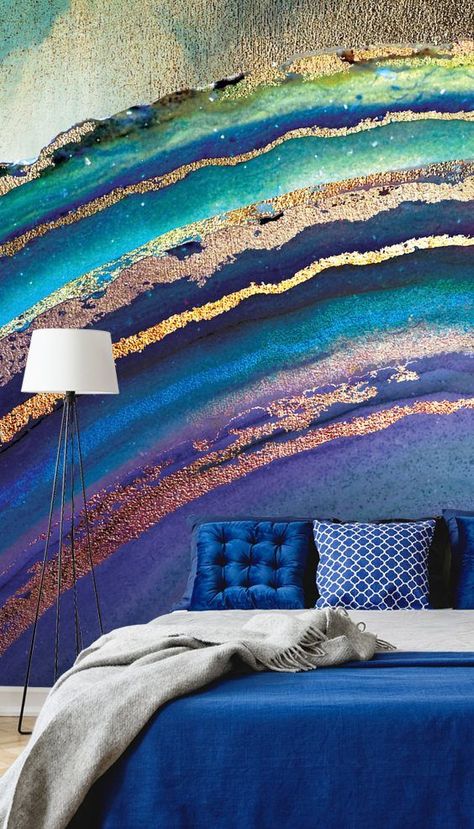 Island Mural, Room Colour Schemes, Agate Wallpaper, Living Room Colour, Good Living Room Colors, Living Room Colour Schemes, Rainbow Agate, Marble Wall Mural, Unique Marble