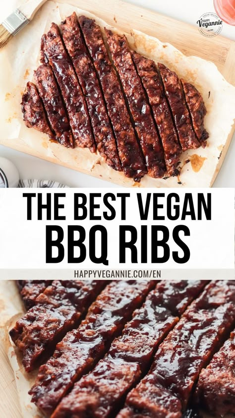 Vital Wheat Gluten Recipes, Vegan Bbq Ribs, Vegan Ribs, Vegan Meat Recipe, Vegan Bbq Recipes, Vegan Meat Substitutes, Eco Food, Seitan Recipes, Vegan Meat