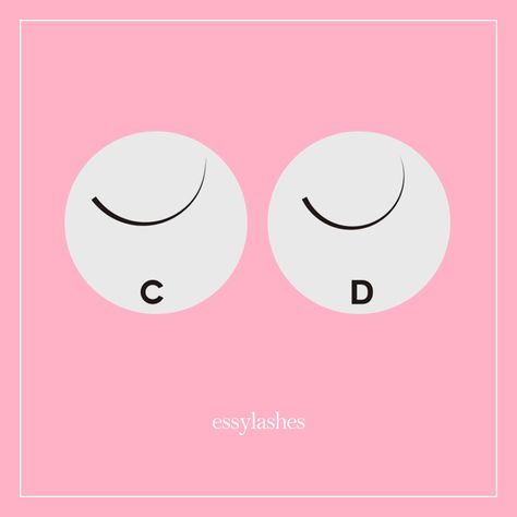 Here’s a pic to show the difference between a C curl and a D curl. The C curl is closest to most people’s natural lash curl and provides a more natural look. The D curl is more dramatic and really opens up the eye! Of course a mix of C and D curl can look amazing too! #lashes #lashextensions #lashstylist #lashlife C Curl And D Curl Lashes, Eyelashes Studio, D Curl Lash Extensions, Curl Lash Extensions, Lash Extensions Quotes, Lash Content, Lash Boss, Eyelash Studio, Lash Tricks