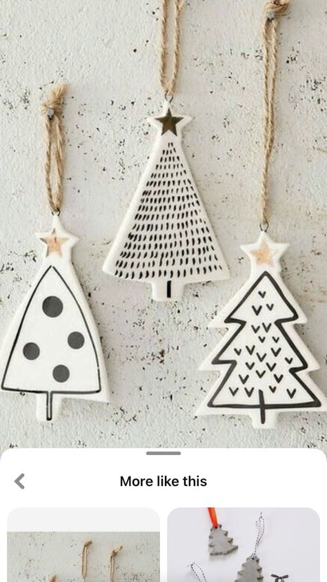 Clay Xmas Tree Decorations, Clay Xmas Ornaments Handmade Christmas, Christmas Ornaments Ceramic Ideas, Fimo Xmas Decorations, Fimo Ornaments, Xmas Clay Decorations, Modelling Clay Christmas Decorations, Christmas Clay Decorations Diy, Dry Clay Christmas Ornaments