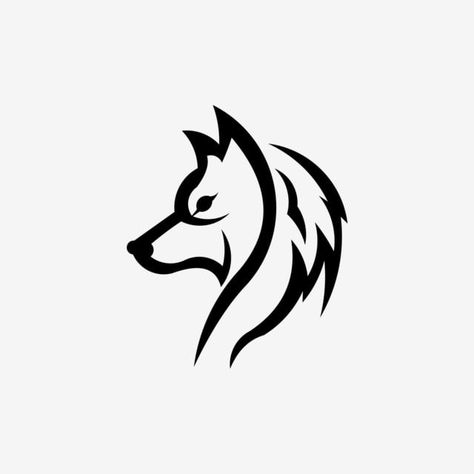 Wolf Symbol Design, Wolf Symbol Tattoo, Wolf Insignia, Wolf Logo Art, Tatoos Png, Wolf Silhouette Tattoo, Animals Tattoo Design, Vector Design Graphics, Wolf Graphic Design