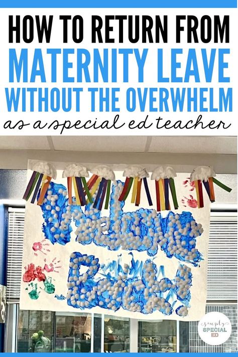 Are you getting ready to return from a leave of absence or returning from maternity leave as a teacher? This can be an overwhelming feeling, and I’m sharing my best teacher tips for returning to work. Communicating with your paraprofessionals, admin, and support staff is important. Ease into returning by visiting your special ed classroom. Lesson planning, classroom management, and personal tasks can be a lot and it is important to ask for help from the people around you. Return From Maternity Leave Teacher, Maternity Leave Teacher, Teacher Interview Questions, Special Education Lesson Plans, Teacher Interviews, Special Ed Teacher, Teacher Activities, First Year Teaching, Teacher Mom