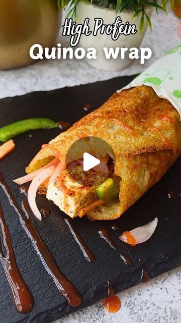 Swapnil Srivastav on Instagram: "~ High Protein Quinoa wrap ~ 

Detailed recipe is in pinned comment 🙂

#trending #healthyfood #healthylifestyle #healthyrecipes #breakfastideas #proteinrecipes #breakfast" Quinoa Wrap Recipes, Quinoa Wraps, Quinoa Wrap, Quinoa Breakfast Bowl, Wrap Recipe, Quinoa Breakfast, Wrap Recipes, Breakfast Bowls, Protein Foods