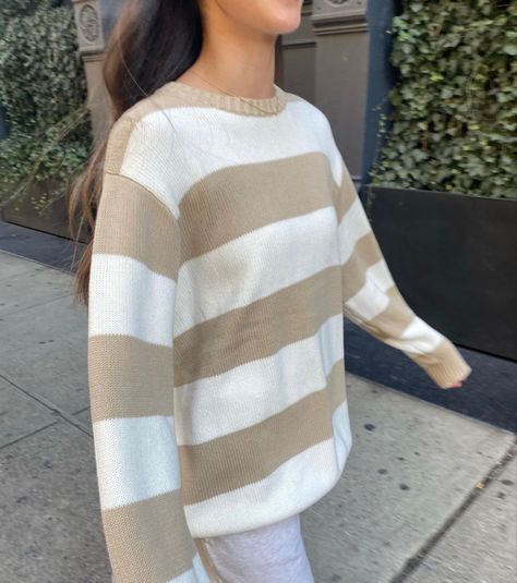 Brandy Melville Brianna Sweater, Brandy Melville Fall, Brianna Sweater, Brandy Outfits, Brandy Melville Aesthetic, Brandy Sweater, Striped Sweater Outfit, Brandy Melville Outfits, Brandy Melville Sweater