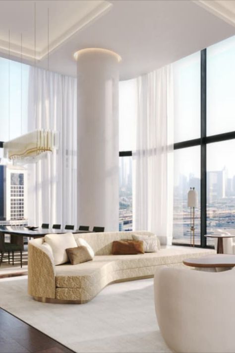 A mansion-sized Dubai penthouse has sold for AED 139 million (US$37.8 million), a record high for the neighborhood surrounding the city’s iconic Burj Khalifa skyscraper, according to an announcement Monday from the building’s developer, Omniyat. Burj Khalifa Interior Design, Dubai Penthouse Luxury, Luxury Penthouse Interior, Dubai Penthouse, Penthouse Interior Design, Tallest Building In The World, Penthouse Design, Dubai Houses, Dubai Skyscraper