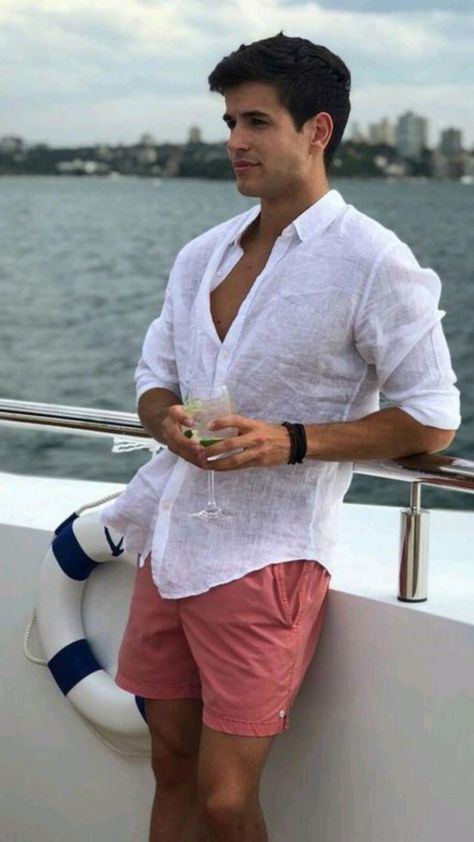 Mens Vacation Outfits, Vacation Outfits Men, Beach Outfit Men, Men's Summer Outfit, Mens Summer Outfits, Mens Casual Outfits Summer, Men Fashion Casual Shirts, Mens Casual Dress Outfits, Mens Fashion Casual Outfits