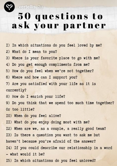 50 questions to ask your partner How To Fix My Marriage, Hot Questions, 50 Questions To Ask, Intimate Questions For Couples, Relationship Priorities, Questions To Ask Your Partner, Partner Questions, Intimate Questions, 50 Questions