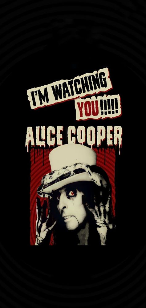 Alice Cooper Wallpapers, Cooper Wallpaper, Star Things, Uk London, Alice Cooper, Poster Ideas, Rock Star, Rock Music, Rock Bands