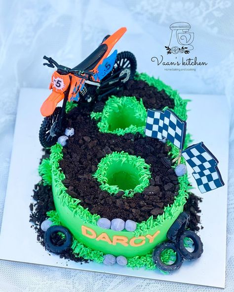 Dirt Bike Cake #birthdaycakes #cupcakes #buttercreamcakes #fondantcakes #customcakes #handmadetopper #cakedecor #cakedesign #sydneycake #sydneycakes #vaanskitchen #spongecake #dirtbikecake #dirtbikecakes #numbercake Dirt Bike Cupcake Cake, Dirt Bike Cupcakes, Dirt Bike Cakes For Boys, Dirtbike Cake Ideas, Simple Dirt Bike Cake, Honda Dirt Bike Cake, Dirt Bike Birthday Cake, Motorbike Cake Dirt Bikes, Dirt Bike Cake