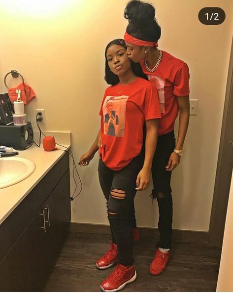 Lesbian Matching Outfits, Relationship Goals Funny, Des Couples, Lesbian Outfits, Cute Couple Outfits, Girlfriend Goals, Black Love Couples, Black Couples Goals, Les Couples