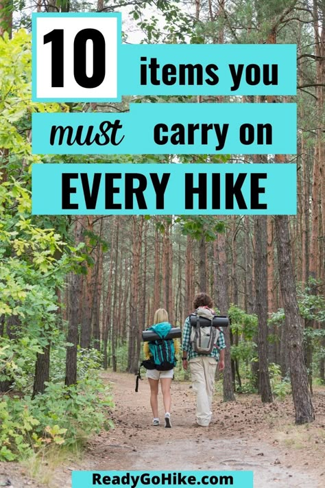 To make sure you have a safe and comfortable hike every time you hit the trail, you want to pack these 10 hiking essentials in your backpack. These 10 hiking supplies are important to carry whether you're doing a few miles on a day hike or spending a few days on a backpacking trip. Once you know what to bring on a hike, you know you'll be prepared for anything that happens when you're on the trail! hike|hiking|hiker|what to bring on a hike Hiking Necessities, Lacrosse Training, Hiking List, Hiking Checklist, Hiking Packing List, Hiking Day Pack, Trail Food, Beginner Hiking, Hiking Supplies