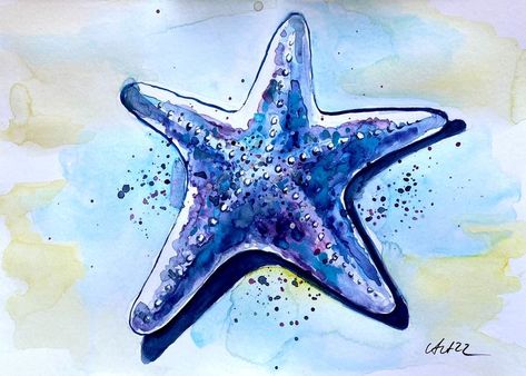 @Annabel Adler, Watercolor Painting, DinA4, 2022, 145€. Watercolor Paintings For Sale, Sea Star, Paintings For Sale, Watercolor Painting, Watercolor Paintings, Watercolour Painting