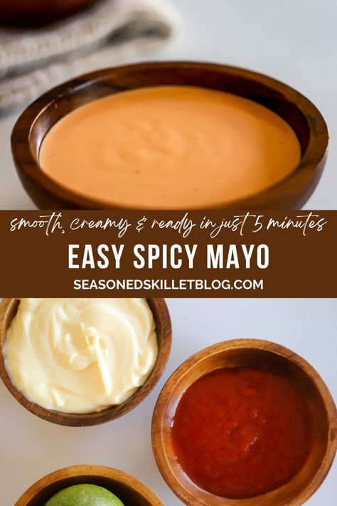 Siracusa Mayo, Healthy Spicy Mayo, Flavored Mayo Recipes, Homemade Spicy Mayo, Spicy Mayo Recipe Sushi, Mayo Salad Dressing, Spicy Mayo Recipe, Aioli Sauce, Mayo Sauce