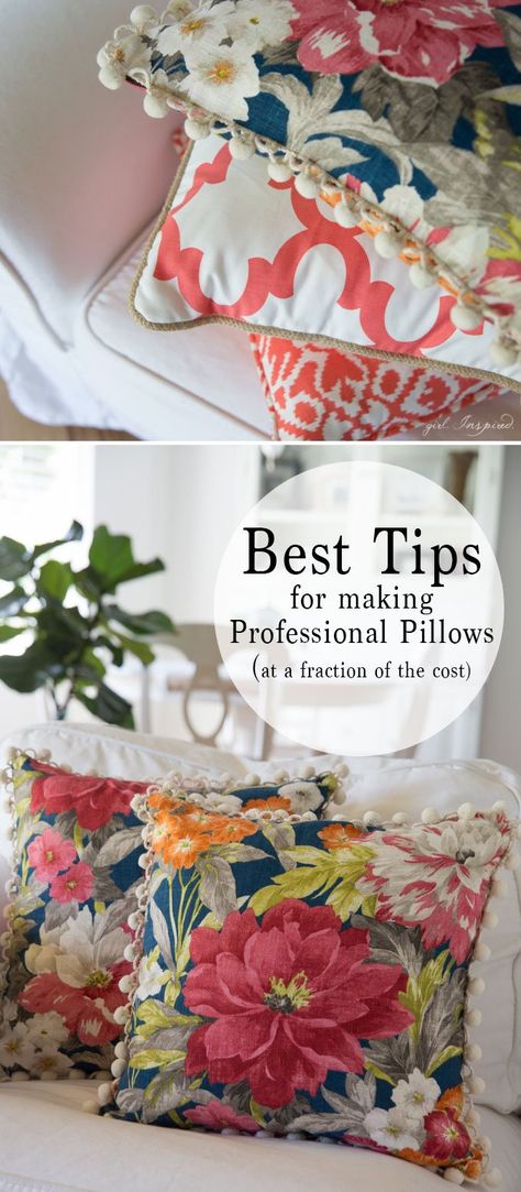 Homemade Pillows, Sewing Cushions, Beginner Sewing Projects Easy, Sewing Pillows, Diy Spring, Diy Pillows, Sewing Projects For Beginners, How To Make Pillows, Love Sewing