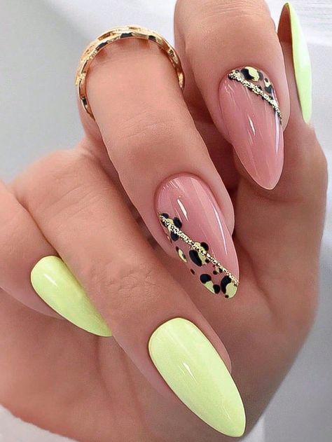 Multicolor  Collar    Color Nails Embellished   Nail,Hand & Foot Care Summer Leopard Nails, Nails Leopard Print, Safari Nails, Pink Leopard Nails, Nails Leopard, Leopard Print Nails, Leopard Nails, Color Nails, Pink Nail